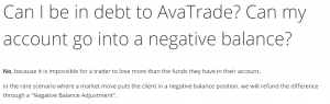 AvaTrade Negative Balance Protection1