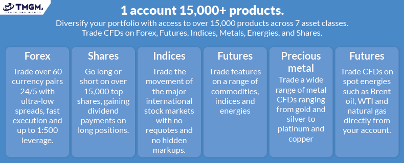 tmgm CFD products