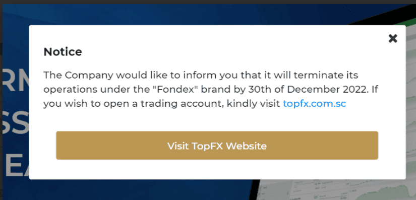 fondex notice