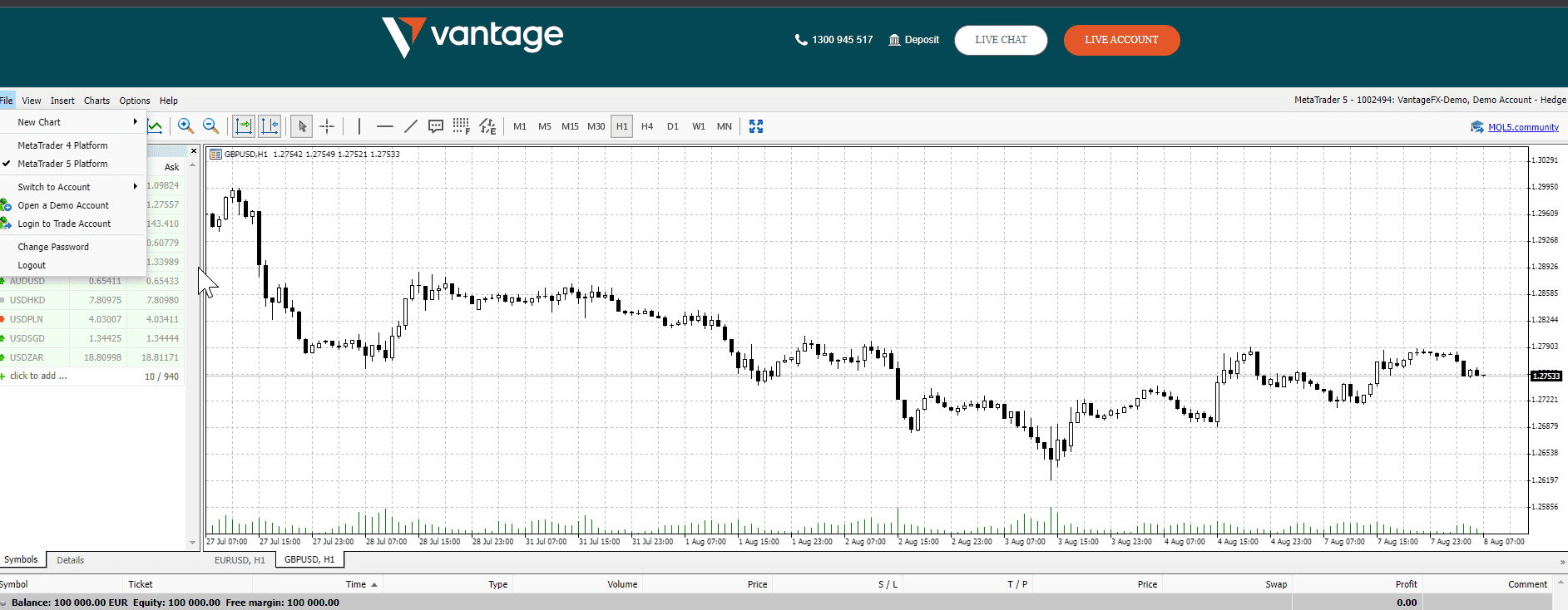Vantage Markets MT5