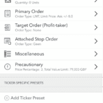 Interactive Brokers - Default Trade Settings
