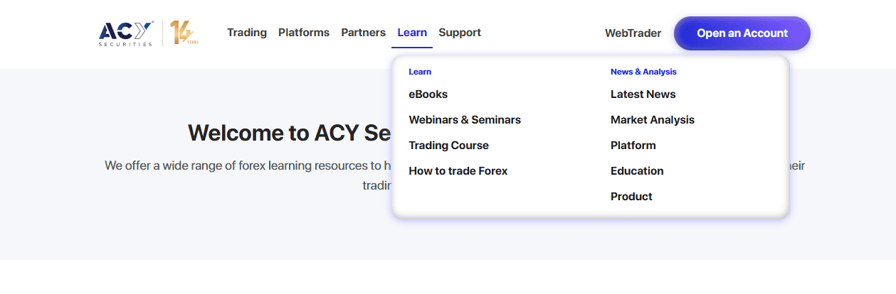 ACY Securities education and research