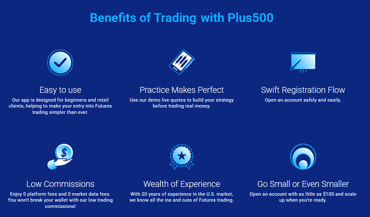 benefits of trading with plus500