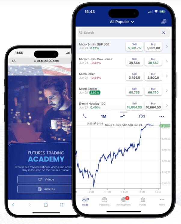 plus500 mobile app for US traders