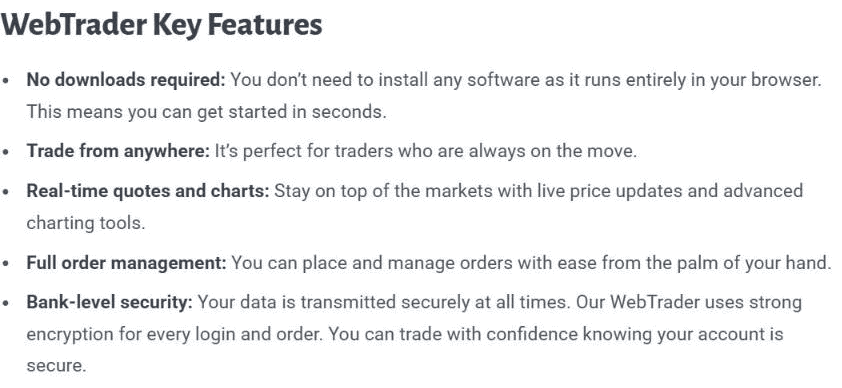 TabTrade WebTrader, the MT5 web platform