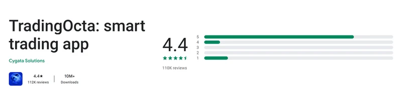 The Google Play listing of TradingOcta as shown in United States, captured Sep 10, 2026.