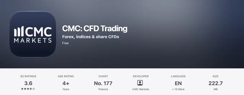 The New Zealand App Store listing of CMC, captured 1 October 2026.