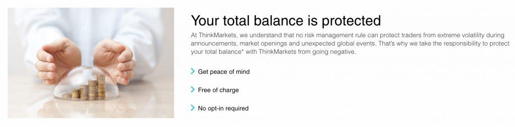 Forex broker negative balance protection system