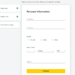 how to register with exness step 4 your personal details
