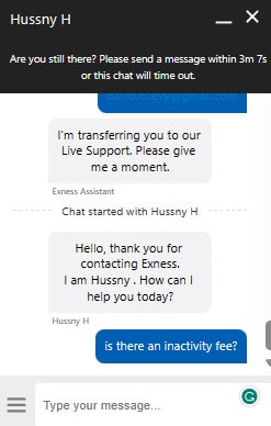 exness chat