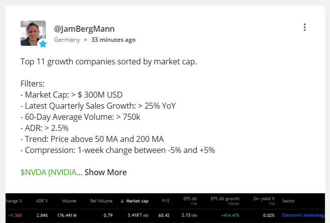 Feed social de eToro