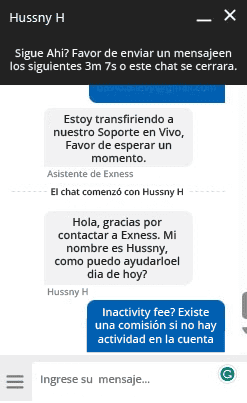Exness customer service chat