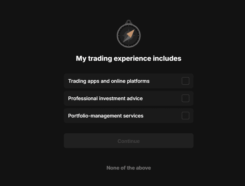 Capital.com interactive questionnaires