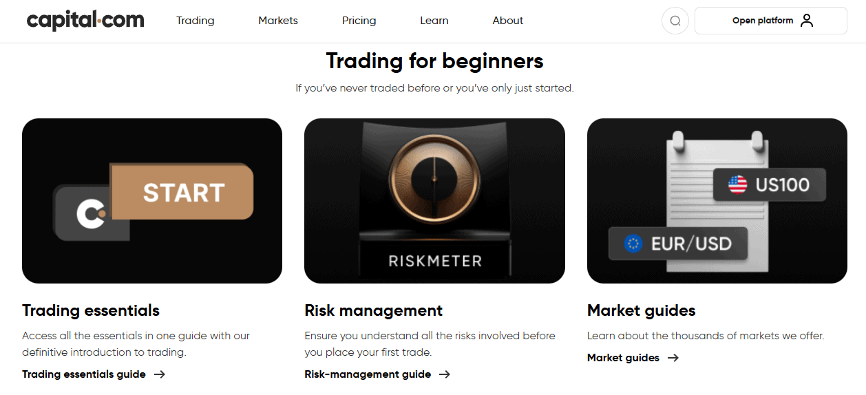 Capital.com research and education page.
