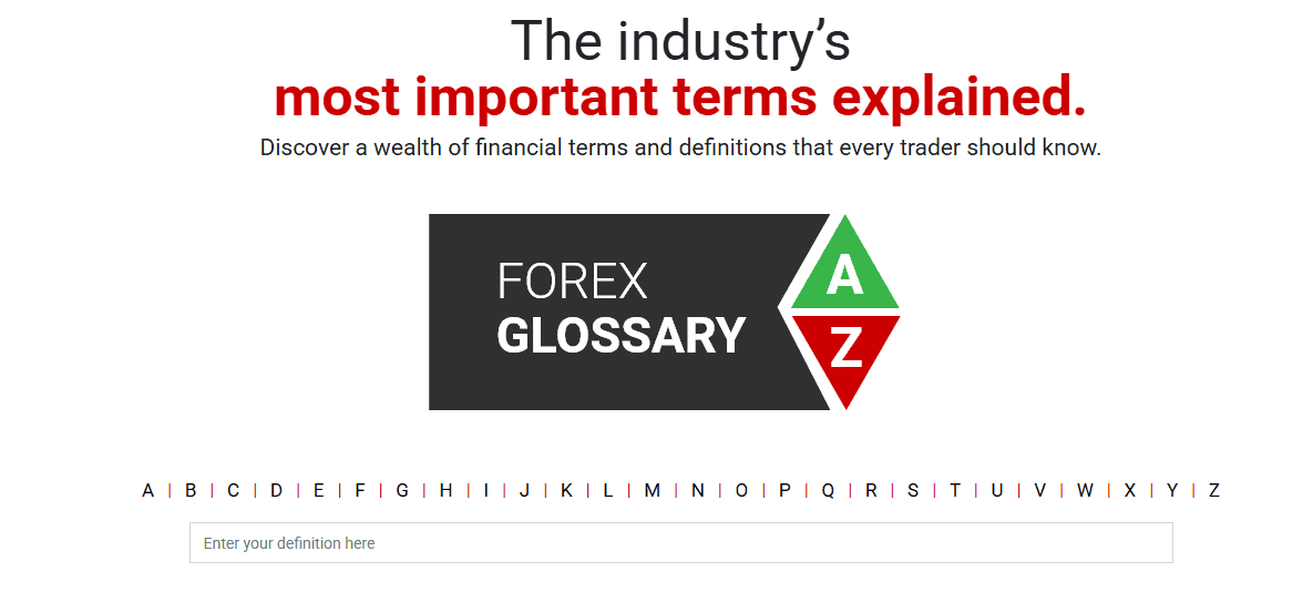 educational content from Tickmill - glossary for forex