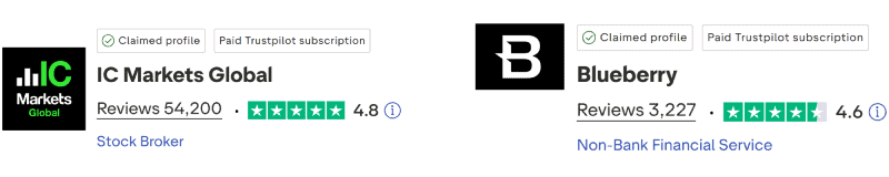 IC Markets vs Blueberry Markets TrustPilot