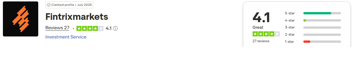 Fintrix markets trustpilot